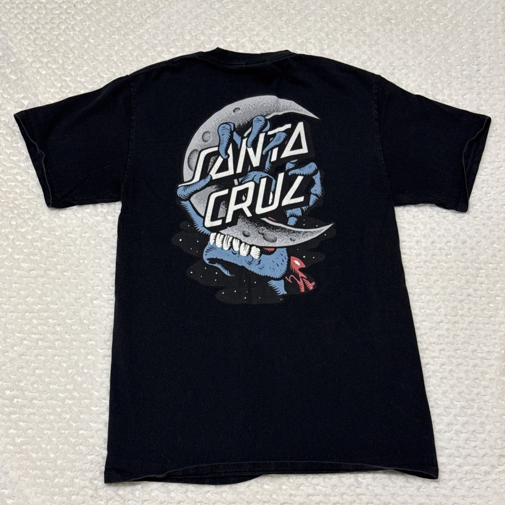 Santa Cruz Cosmic Bone Hand  T-shirt Moon Black size S